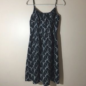Ann Taylor Black And White Spagetti Strap Dress